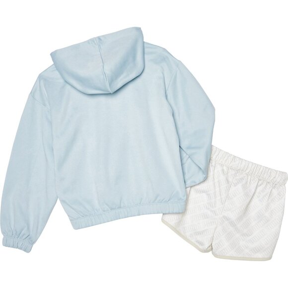 Puma Big Girls Fleece Hoodie and Tricot Shorts Set -SM (7) - Picture 2 of 2